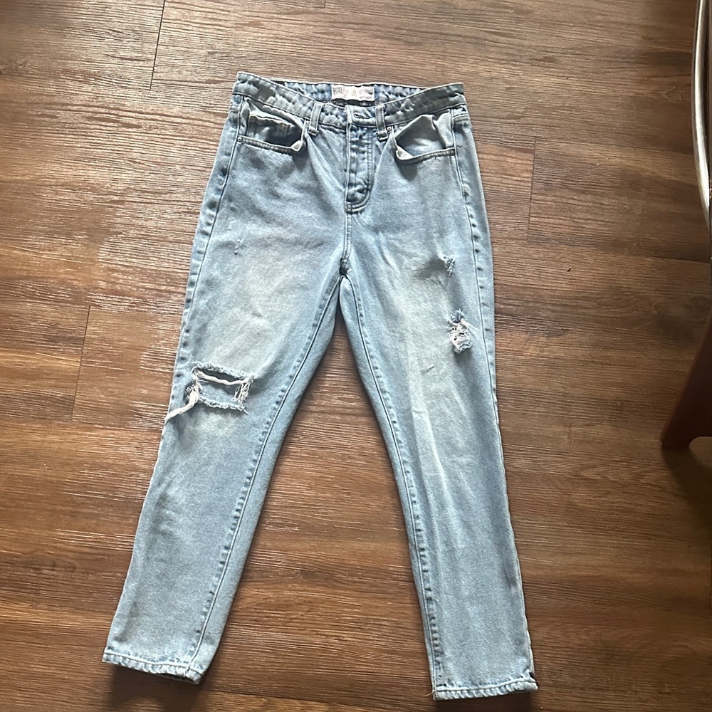 RSQ Light Blue Distressed Boyfriend Jeans